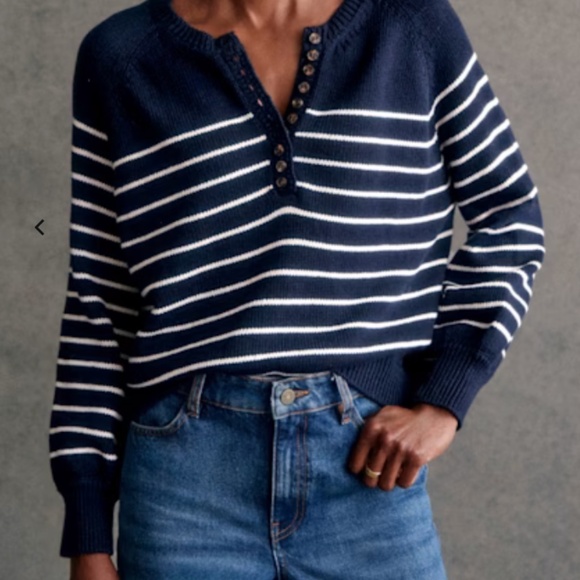 Sezane Sweaters - Sezane | LÉONTINE JUMPER | Small | Navy & Ecru